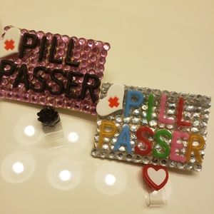 Handmade i.d retractable badges (set of 2)